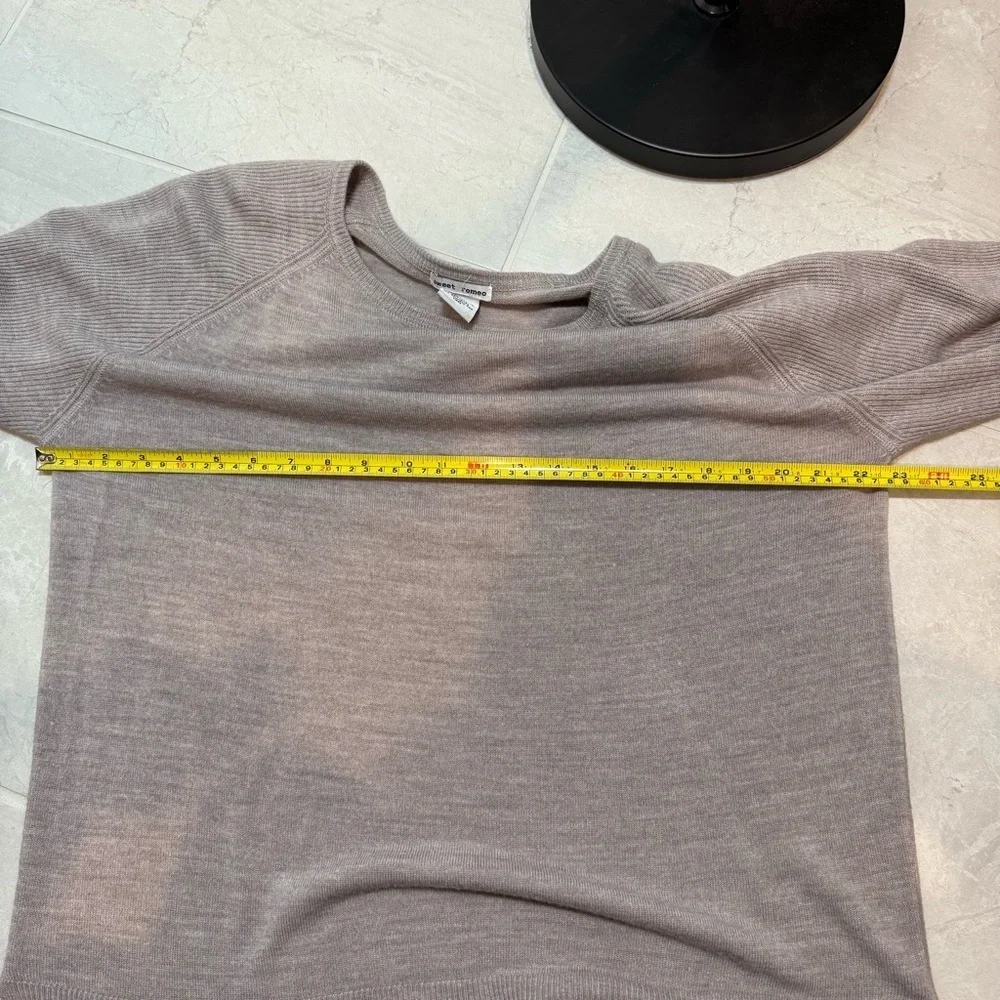 Sweet Romeo Gray Crew Neck Sweater